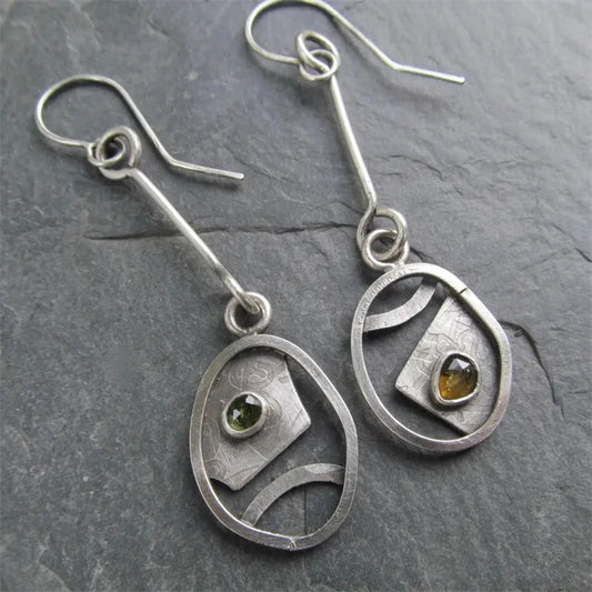 Vintage Dangling Crystal Earrings