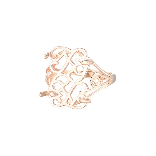 Vintage Style Openwork Gold Ring