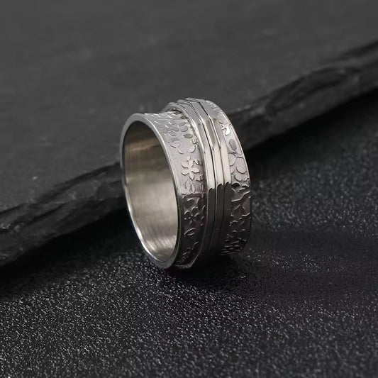 Vintage Spinner Thin Gold & Silver Ring