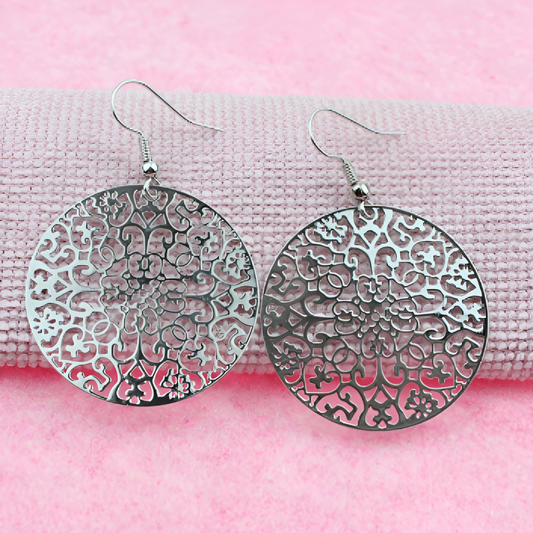 Boho Vintage Round Earrings