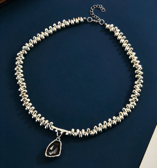 Crystal Bracelet with Silver Plated Pearls